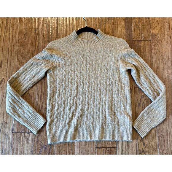 J.Crew extra soft camel cableknit mock neck sweater xs - Picture 11 of 11